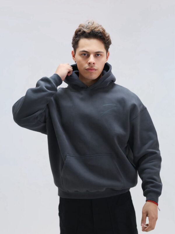 Drop Shoulder Hoodie - Grafiti Grey