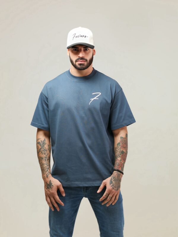 Drop Shoulder T-Shirt - Blue Sea