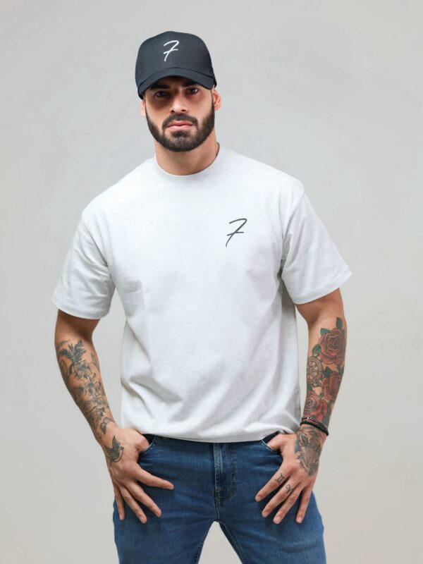Drop Shoulder T-Shirt - Light Gray