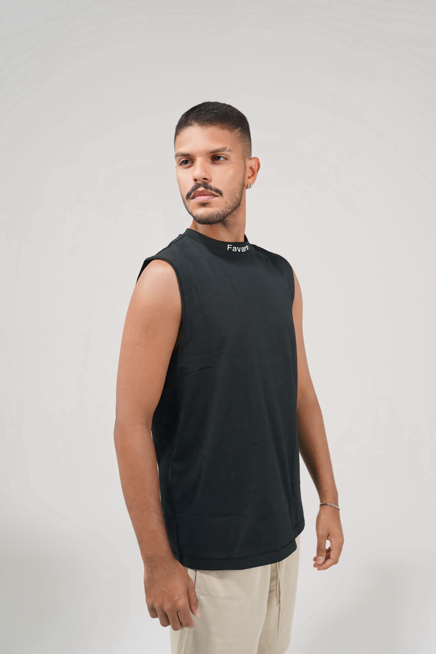 Man oversized Muscle Shirt - Black