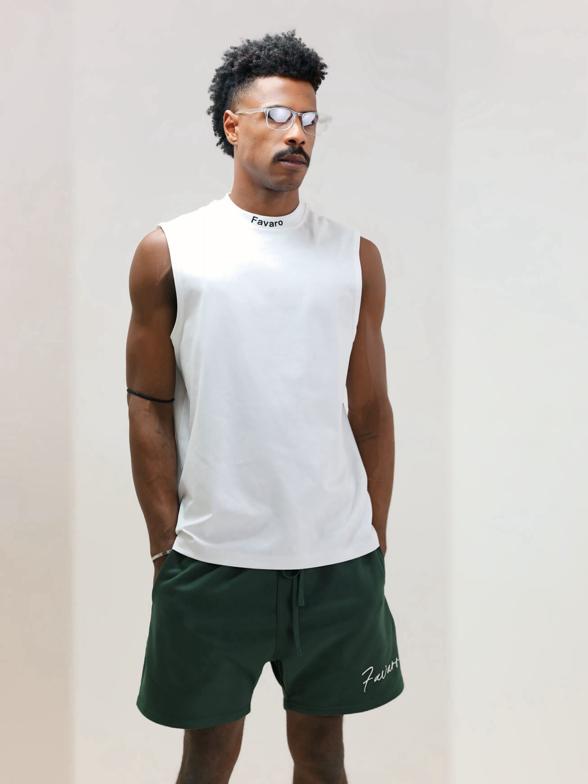 Man oversized Muscle Shirt - White