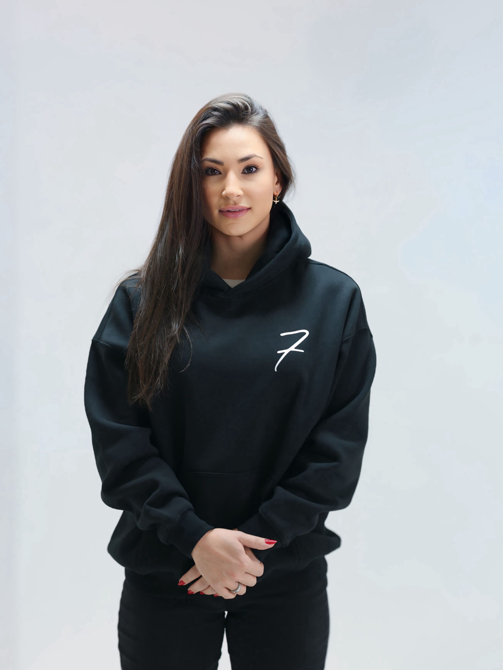 Drop Shoulder Hoodie - Black