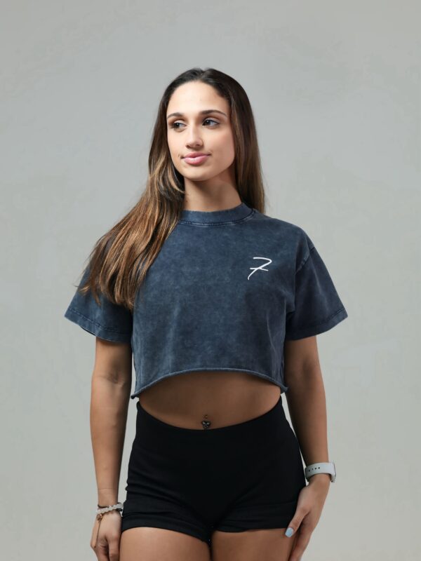 Cropt Top Tshirt - Blue