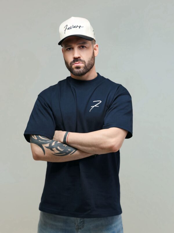 Drop Shoulder T-shirt - Navy Blue