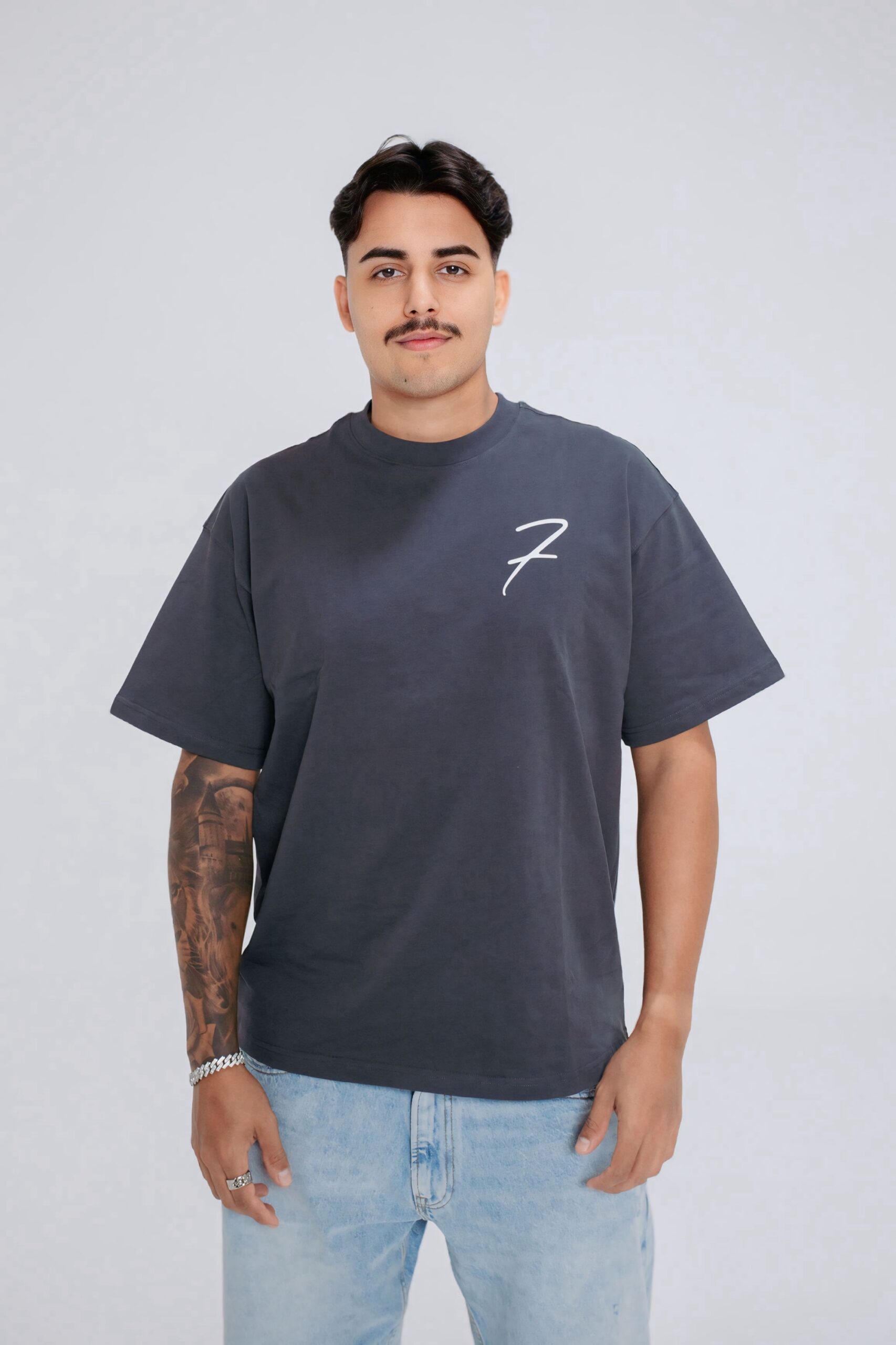 Drop Shoulder T-Shirt – Graphite Grey