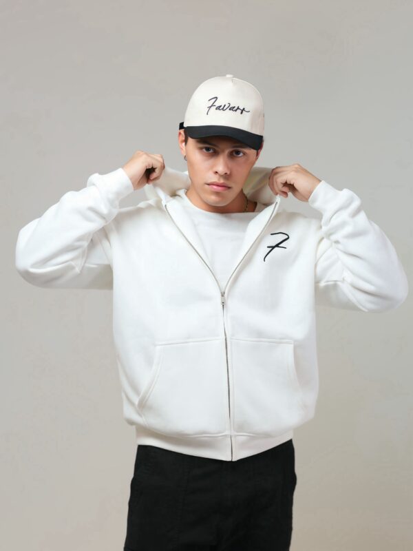 Zipper Hoodie - White